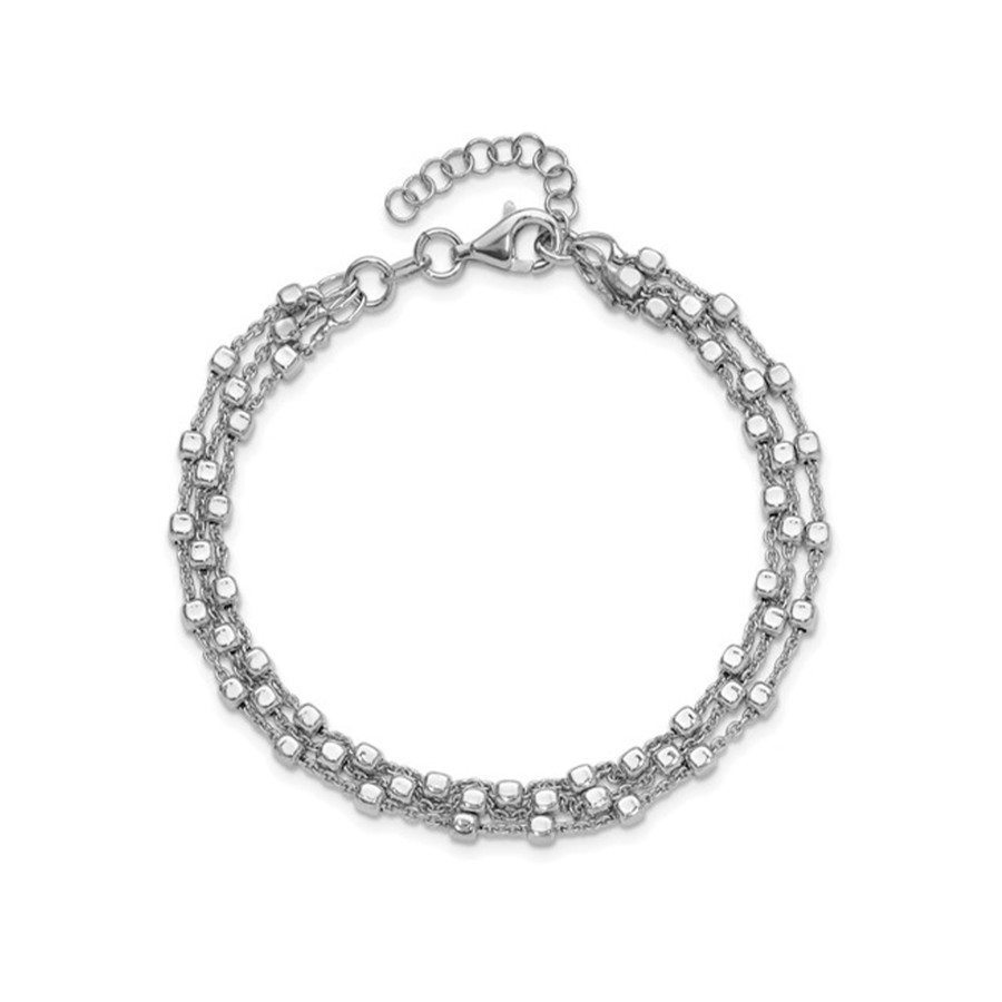 Jewelry Josephs Jewelers Home | Sterling Silver 3-Strand Bead Bracelet