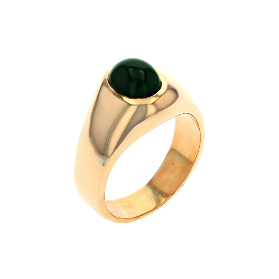 Jewelry Josephs Jewelers Home | 14K Yellow Gold Catseye Tourmaline Ring Green