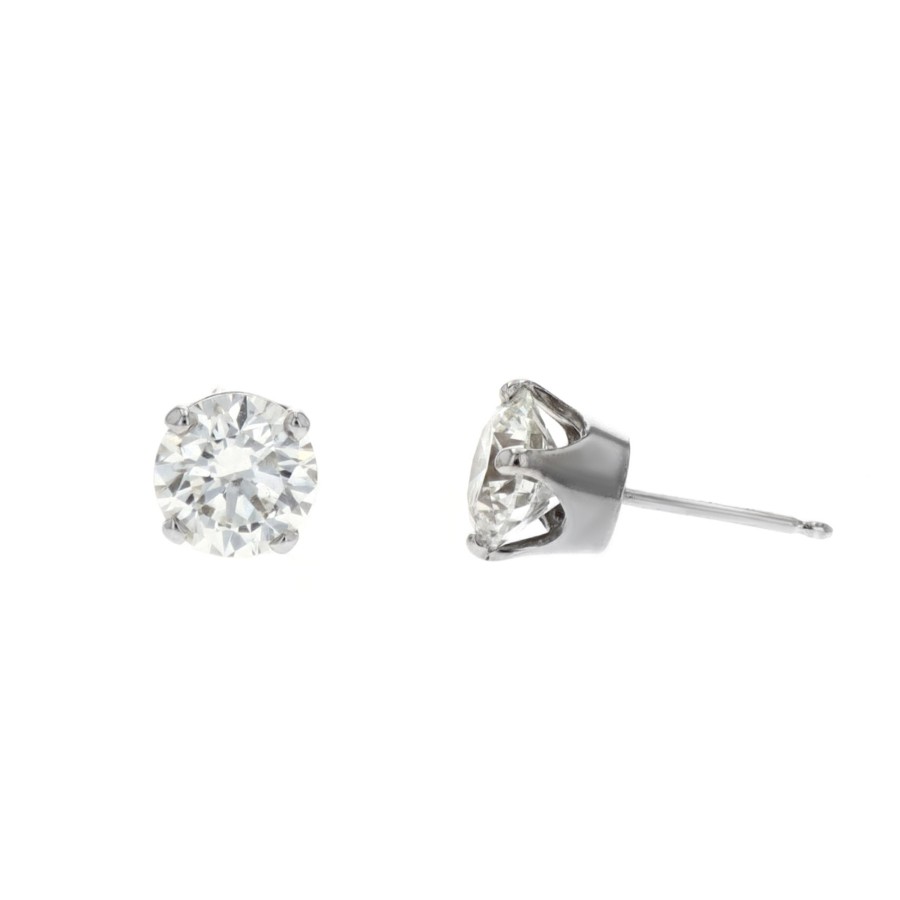 Jewelry Josephs Jewelers Home | 14K Gold 2.51 Carat Diamond Stud Earrings White