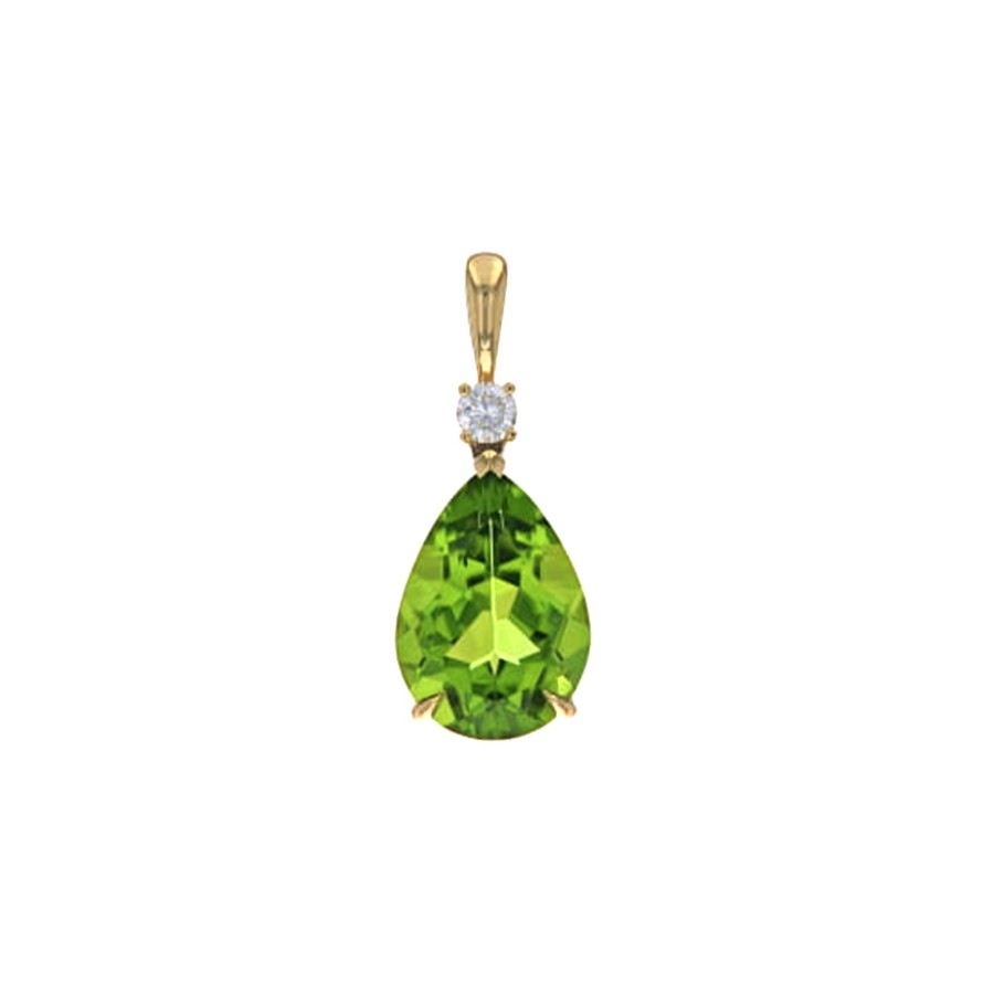 Jewelry Josephs Jewelers Home | 14K Yellow Gold Peridot Pendant Green