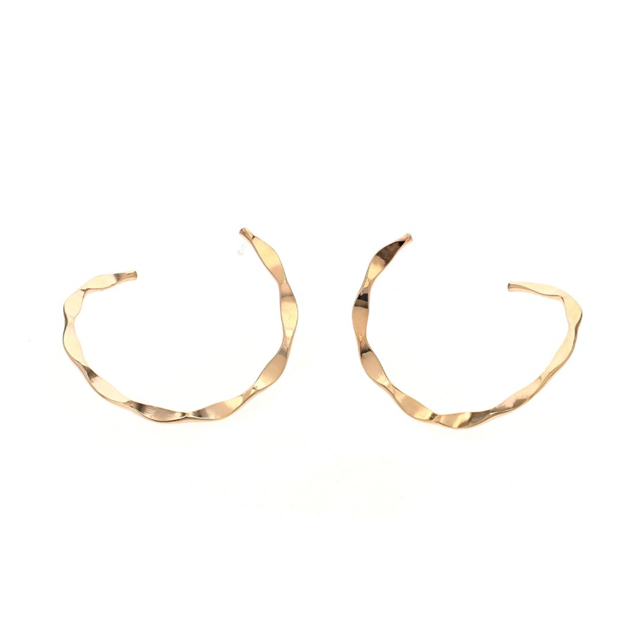 Jewelry Josephs Jewelers Home | Gold Filled Wavy C-Hoop Earrings - Josephs Jewelers