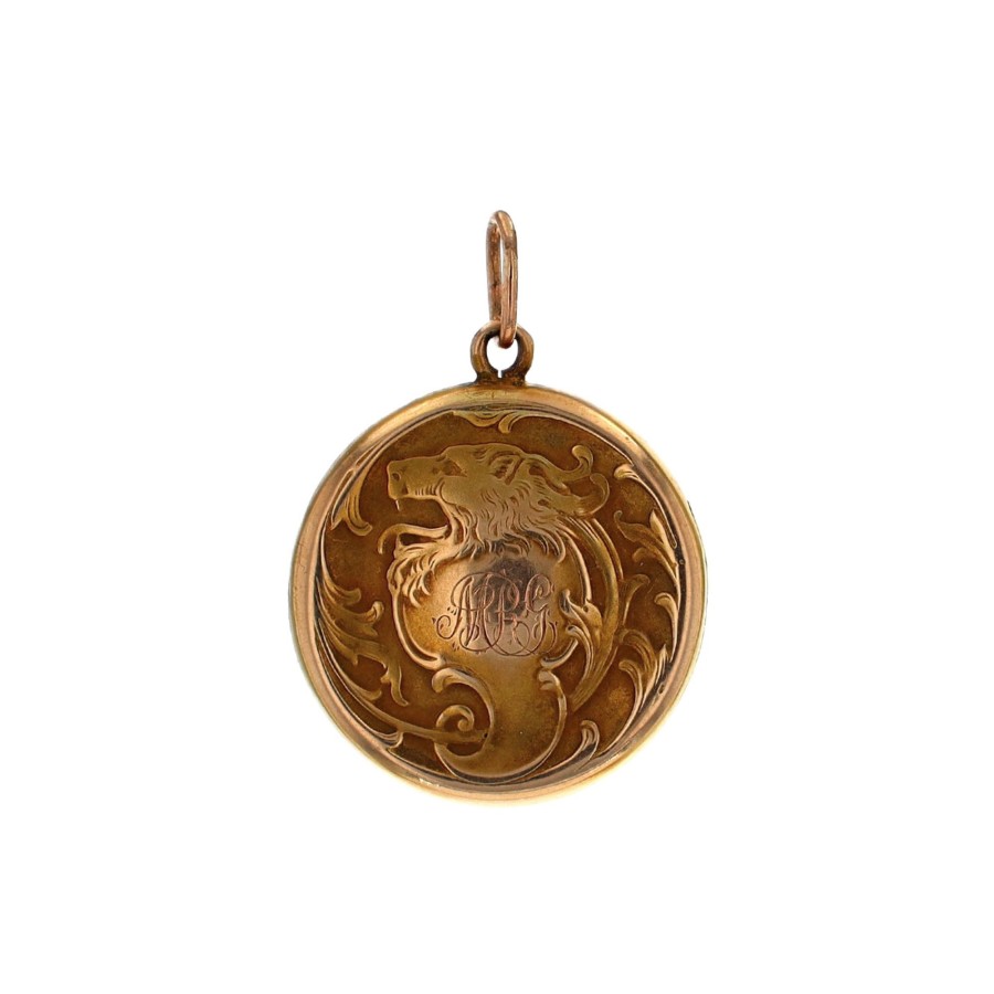 Jewelry Josephs Jewelers Home | Estate 14K Yellow Gold Griffin Locket