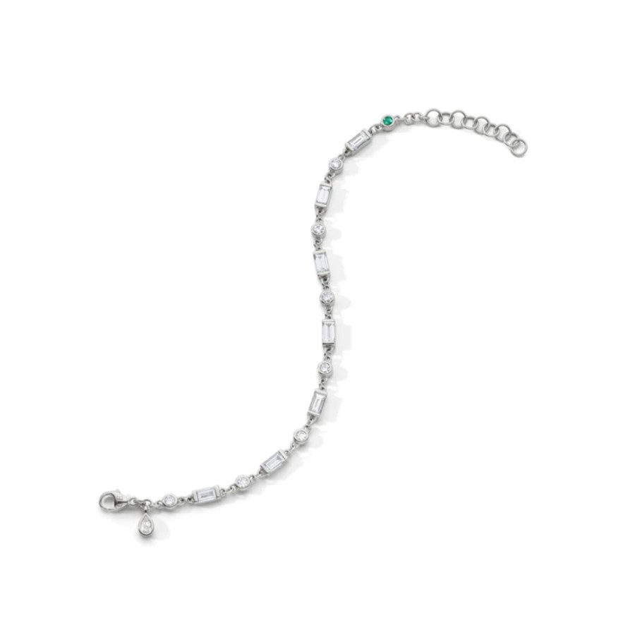 Jewelry Josephs Jewelers Home | Sterling Silver Sapphire And Tsavorite Bracelet - Josephs Jewelers White