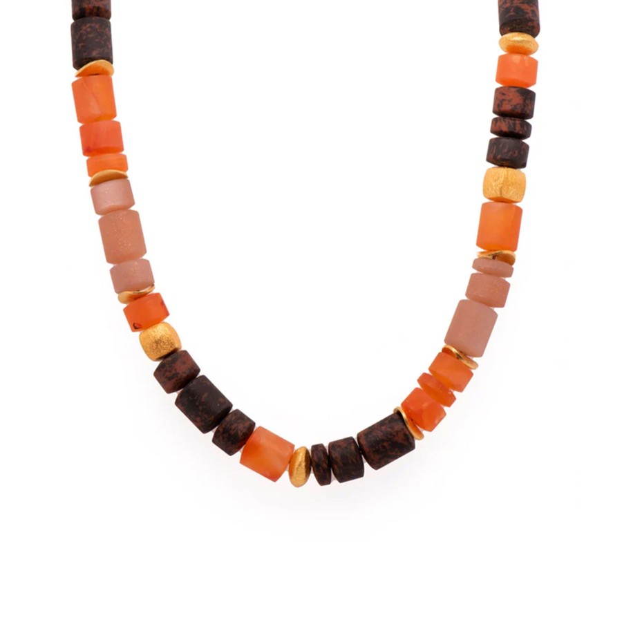 Jewelry Josephs Jewelers Home | Yellow Gold Plated Sterling Silver Multistone Necklace - Josephs Jewelers Orange