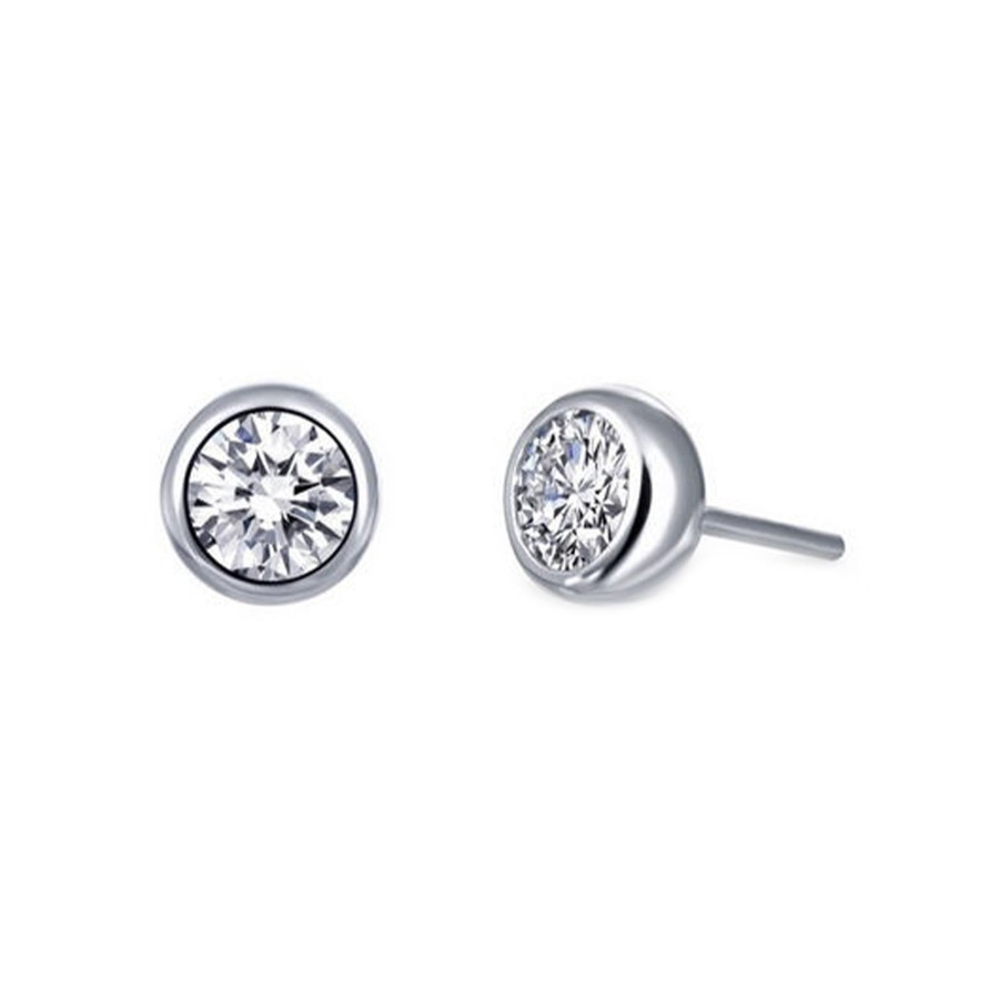 Jewelry Josephs Jewelers Home | Sterling Silver Cubic Zirconia Stud Earrings White