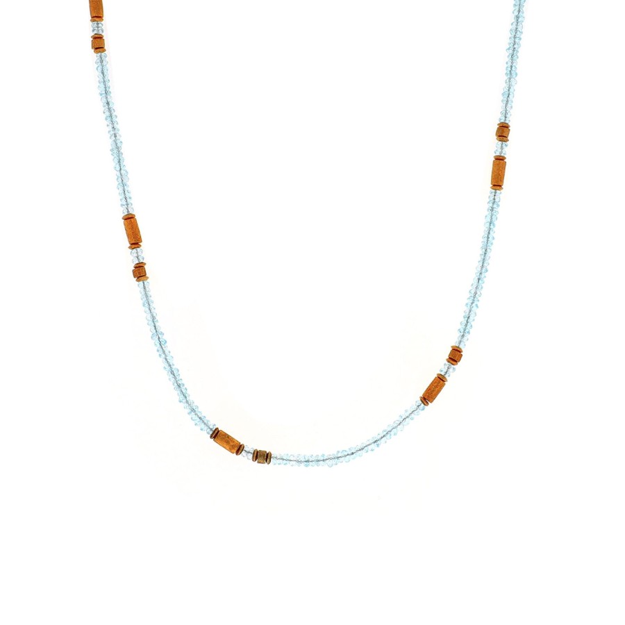 Jewelry Josephs Jewelers Home | Gold Plated Sterling Silver Topaz Necklace Blue