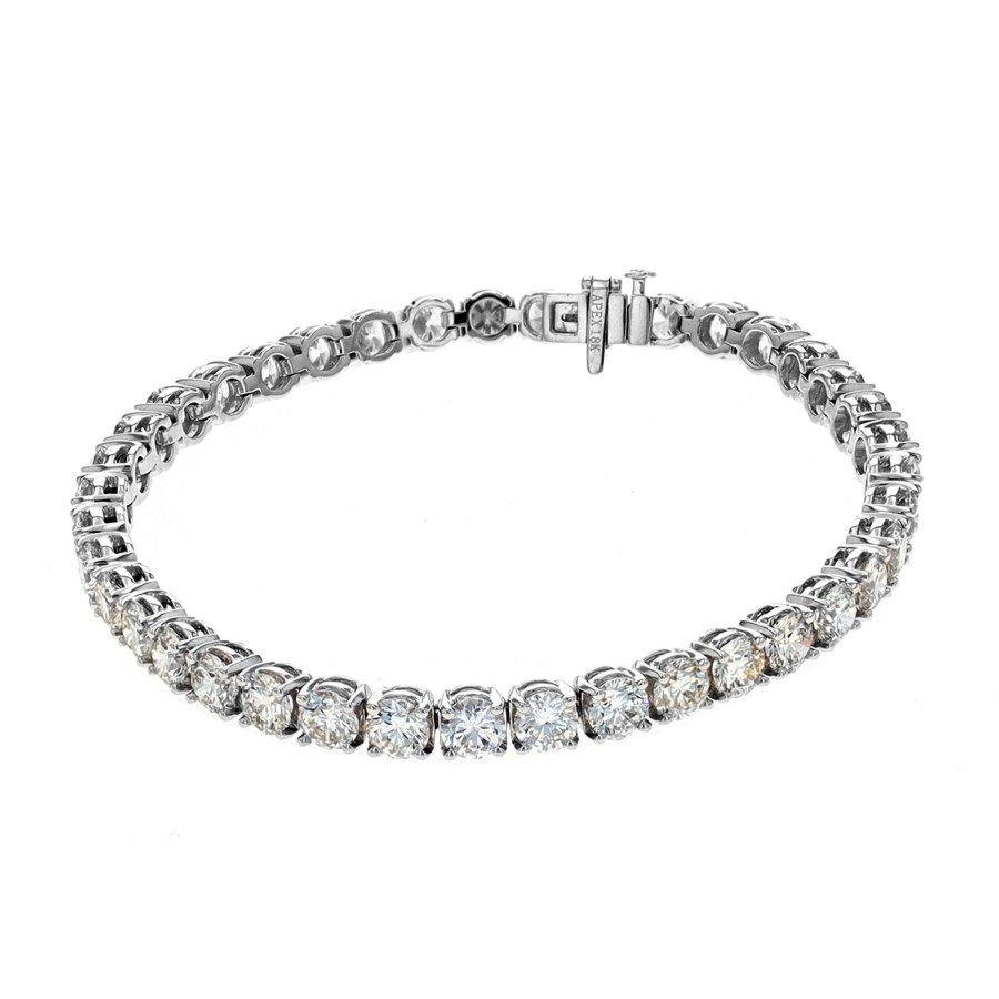 Jewelry Josephs Jewelers Home | 18K Gold Diamond Tennis Bracelet - Josephs Jewelers White