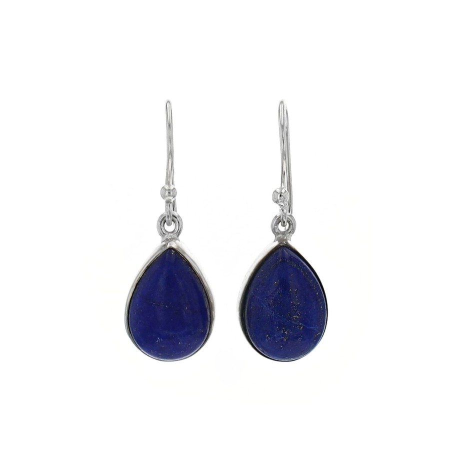 Jewelry Josephs Jewelers Home | Sterling Silver Pear Lapis Dangle Earrings - Josephs Jewelers Blue