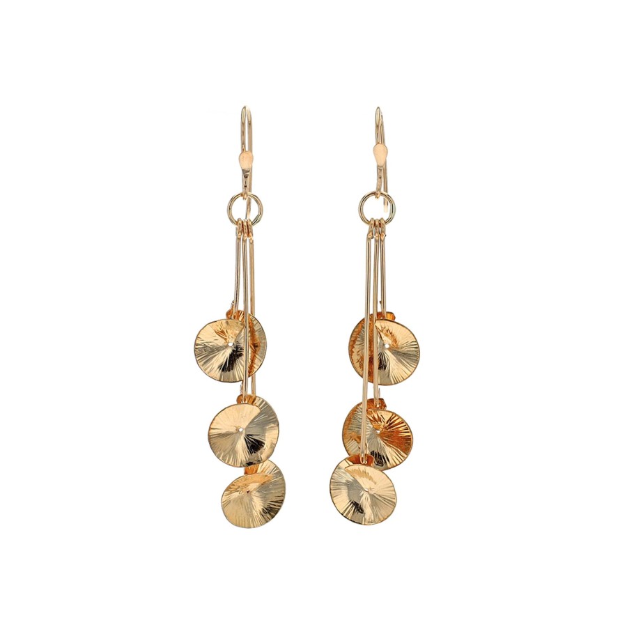 Jewelry Josephs Jewelers Home | Gold Filled Sterling Silver Disc Dangle Earrings