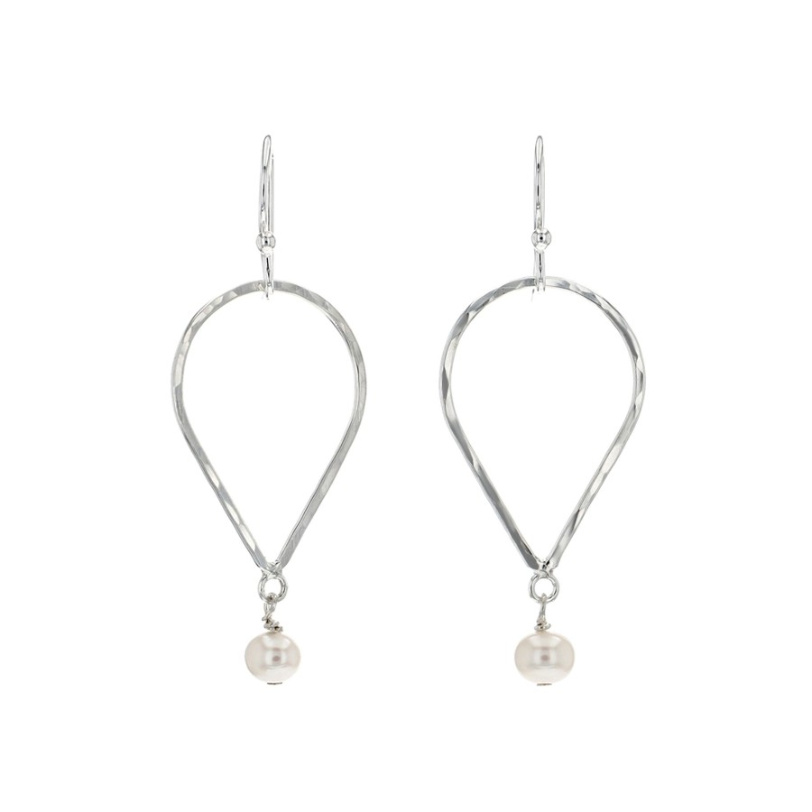 Jewelry Josephs Jewelers Home | Sterling Silver Pearl Dangle Earrings White