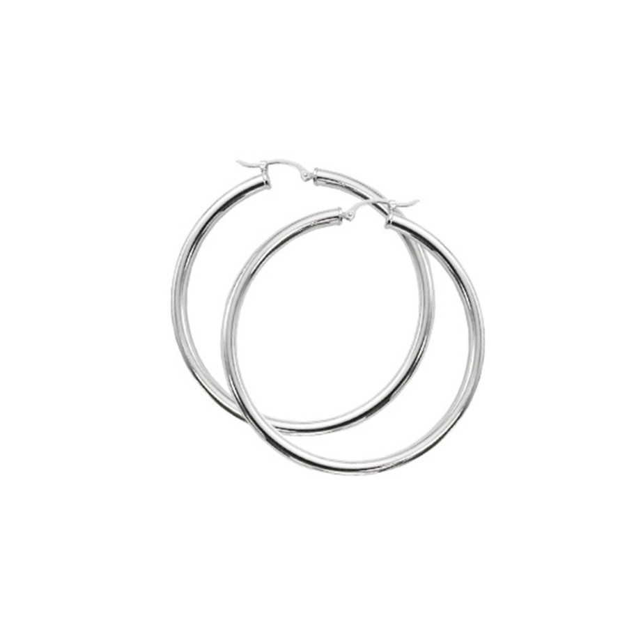 Jewelry Josephs Jewelers Home | Sterling Silver Tube Hoop Earrings