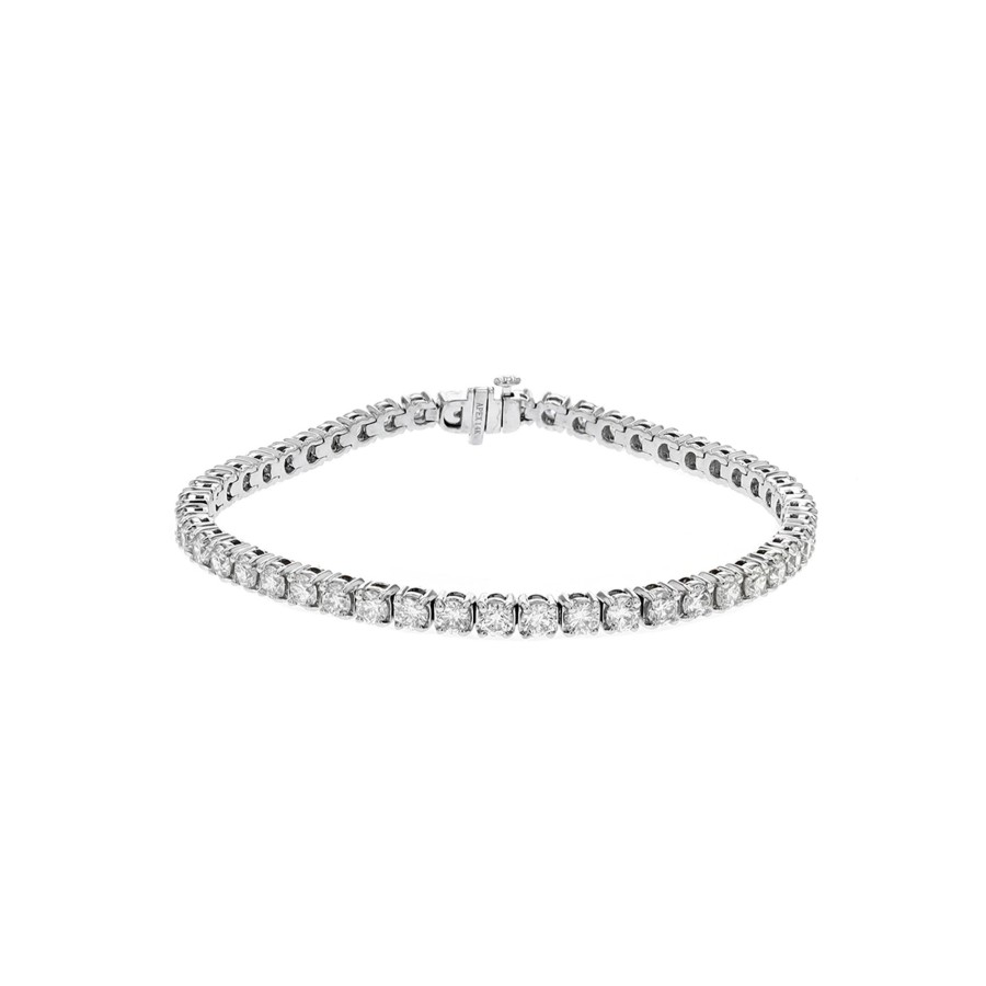 Jewelry Josephs Jewelers Home | 14K Gold 6.55 Carat Diamond Tennis Bracelet - Josephs Jewelers White