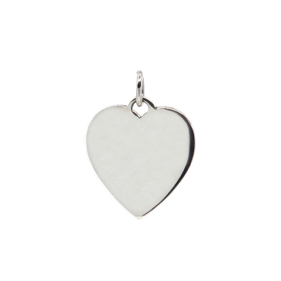 Jewelry Josephs Jewelers Home | Sterling Silver Heart Charm White