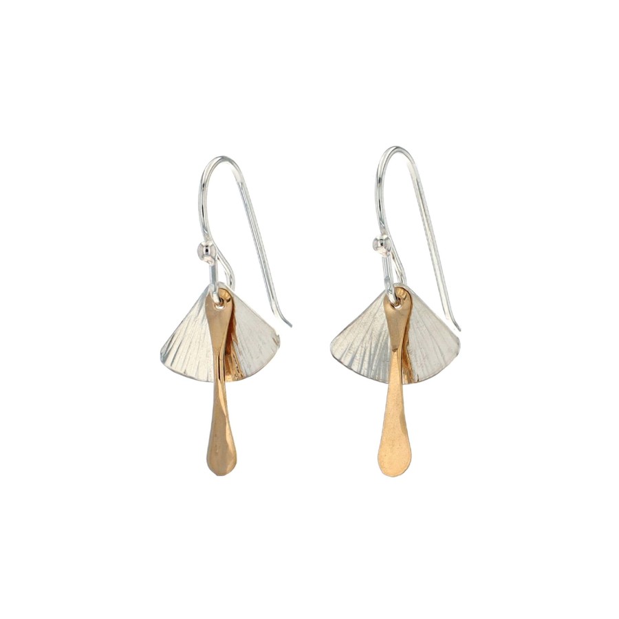 Jewelry Josephs Jewelers Home | Sterling Silver Two-Tone Mushroom Dangle Earrings