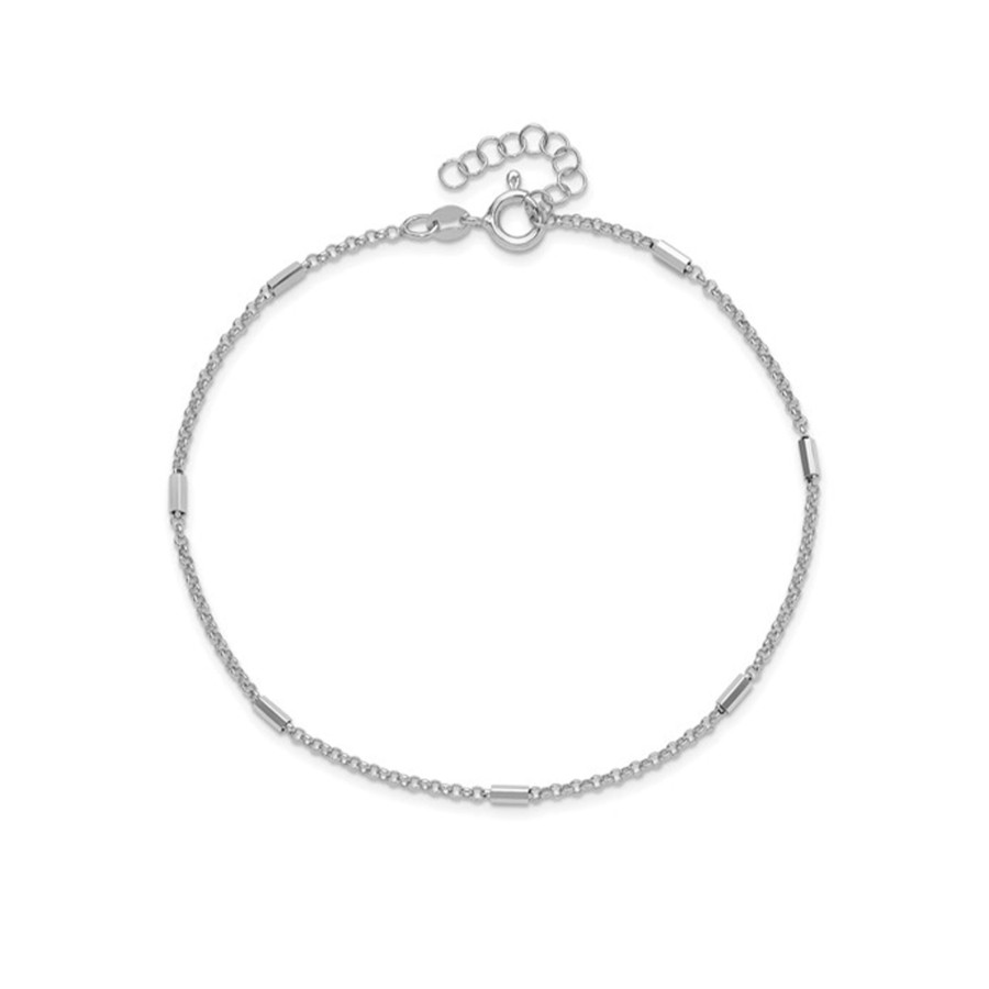 Jewelry Josephs Jewelers Home | Sterling Silver Polished Bar Anklet