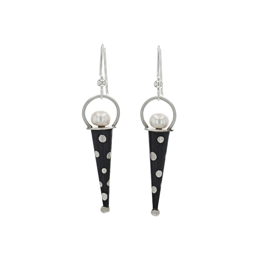 Jewelry Josephs Jewelers Home | Sterling Silver "Ice Cream" Cone Earrings White