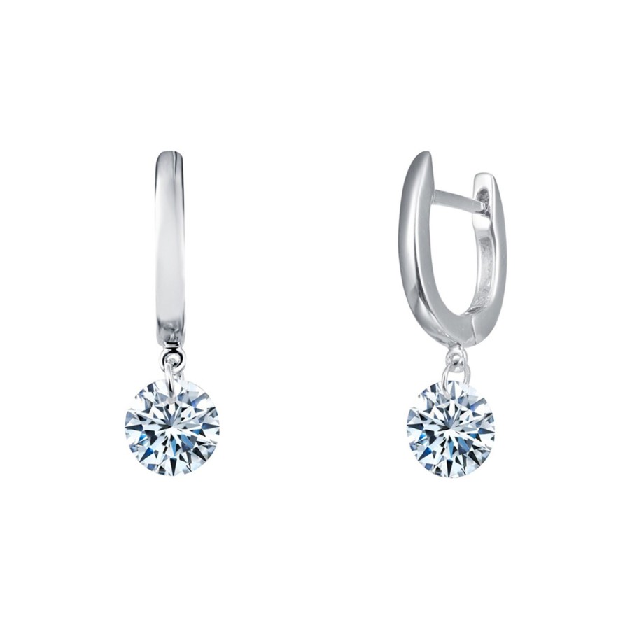 Jewelry Josephs Jewelers Home | Sterling Silver Cubic Zirconia Drop Earrings White