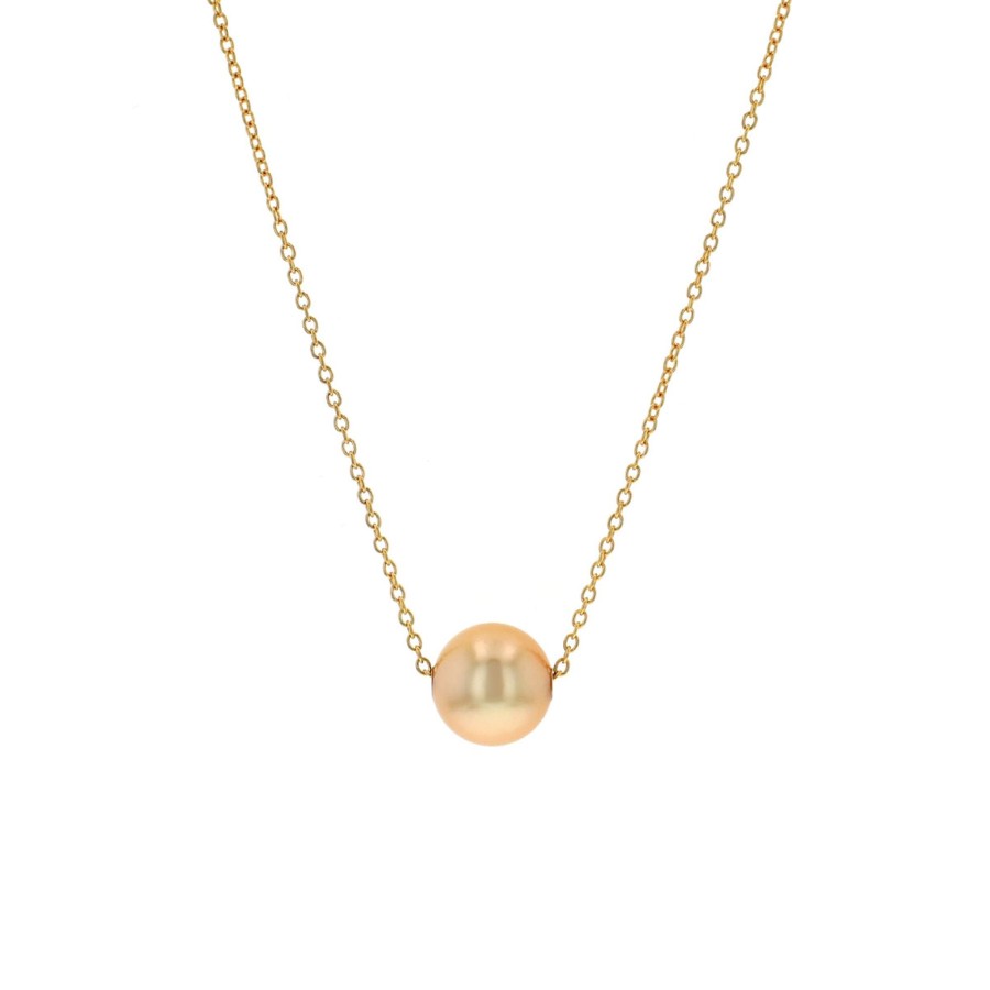 Jewelry Josephs Jewelers Home | 14K Gold Golden South Sea Pearl Necklace - Josephs Jewelers Yellow