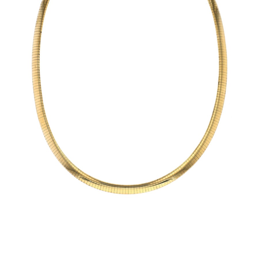 Jewelry Josephs Jewelers Home | Estate 14K Yellow Gold Domed Omega Necklace - Josephs Jewelers