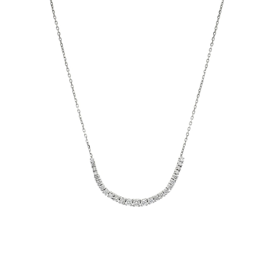 Jewelry Josephs Jewelers Home | 14K Gold Diamond Trail Necklace - Josephs Jewelers White