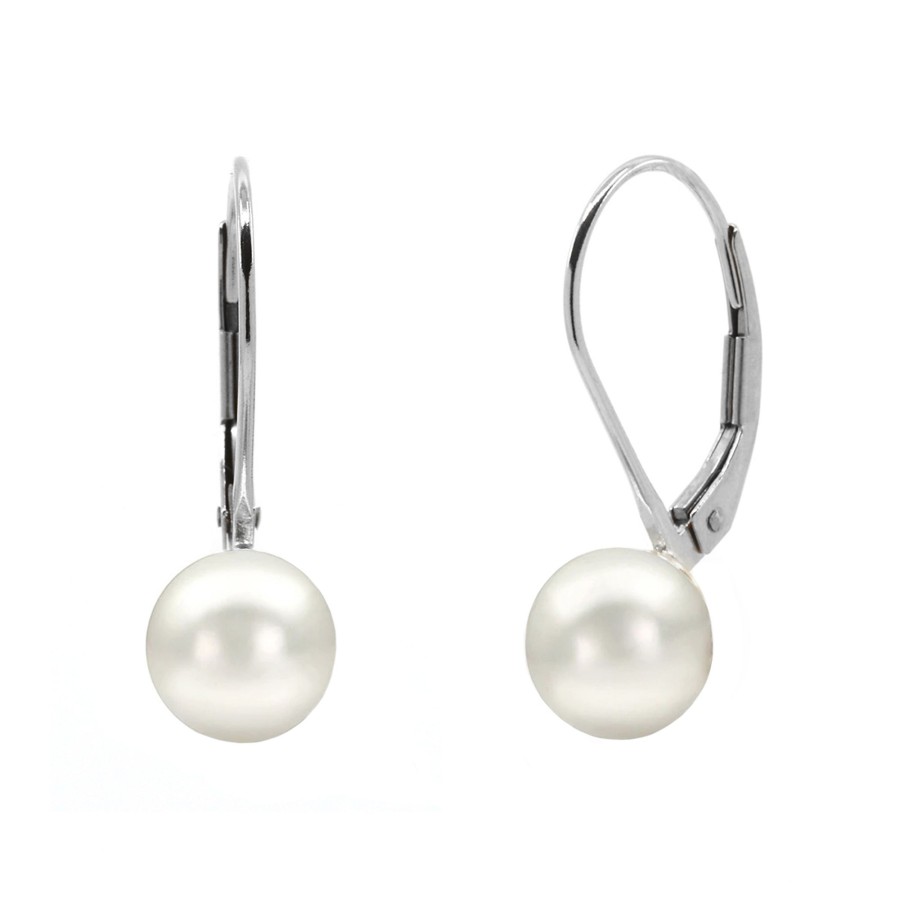 Jewelry Josephs Jewelers Home | 14K Gold Akoya Pearl Earrings White