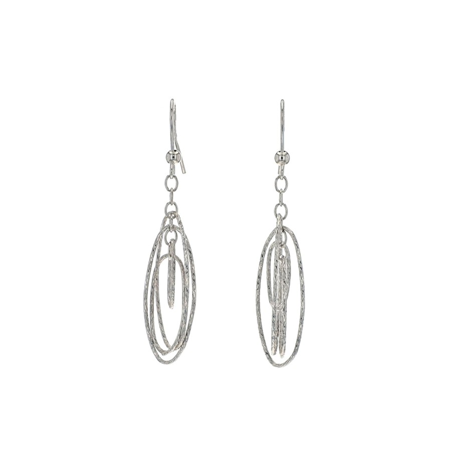 Jewelry Josephs Jewelers Home | Sterling Silver Small Oval Orbit Earrings - Josephs Jewelers