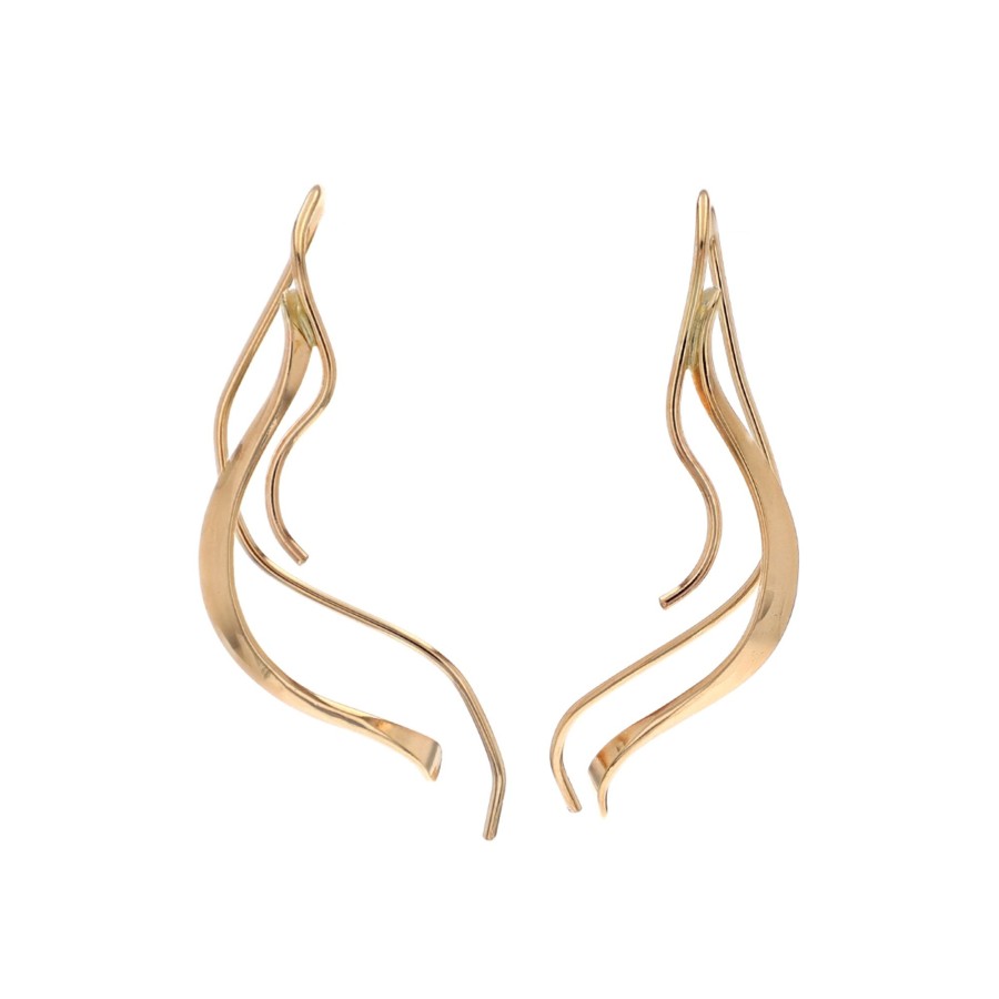 Jewelry Josephs Jewelers Home | Gold Filled Sterling Silver Wavy Earrings