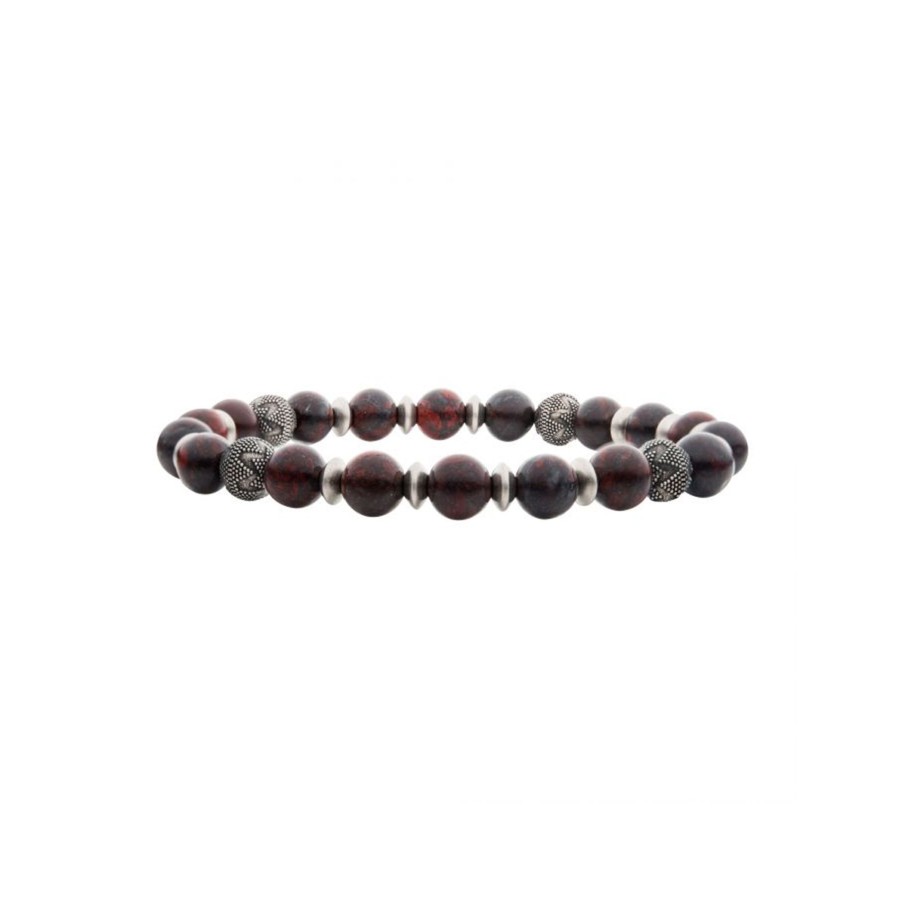 Jewelry Josephs Jewelers Home | Leopard And Black Oxidized Beaded Bracelet Red