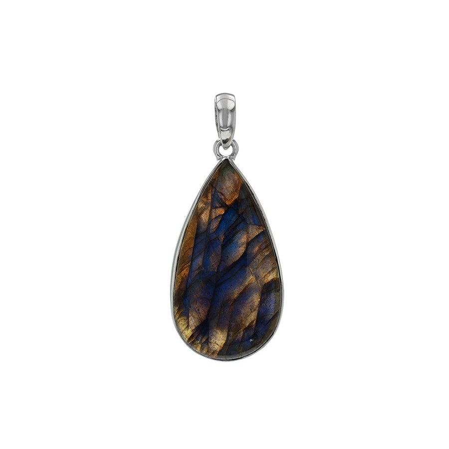 Jewelry Josephs Jewelers Home | Sterling Silver Labradorite Pendant Multi