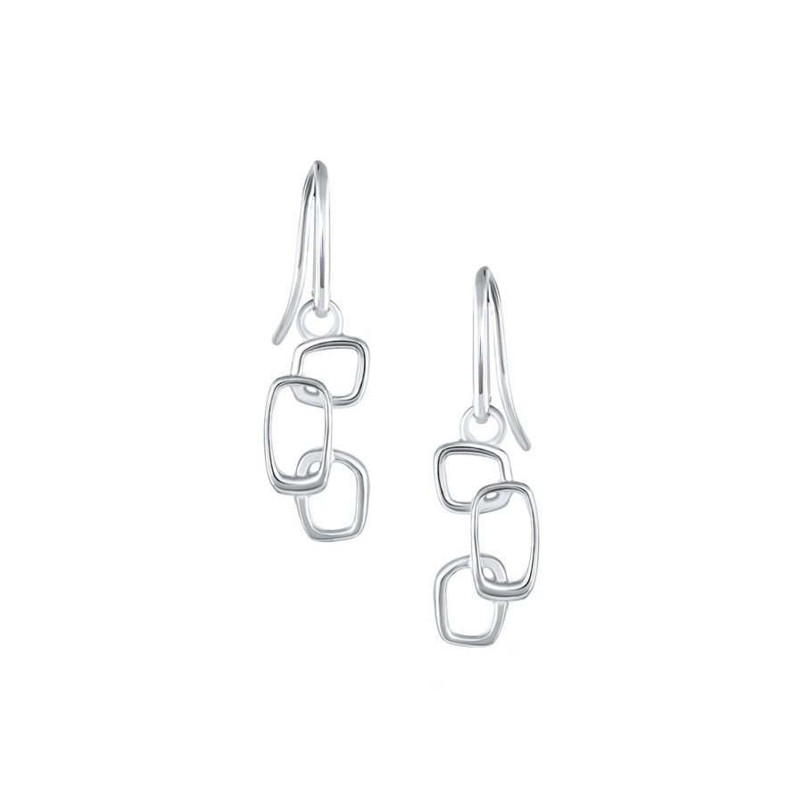 Jewelry Josephs Jewelers Home | Sterling Silver Modern Open Link Earrings