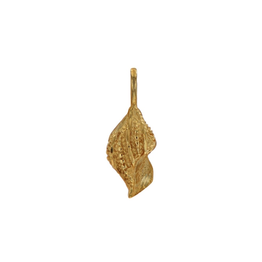 Jewelry Josephs Jewelers Home | Estate 14K Yellow Gold Sea Shell Pendant - Josephs Jewelers