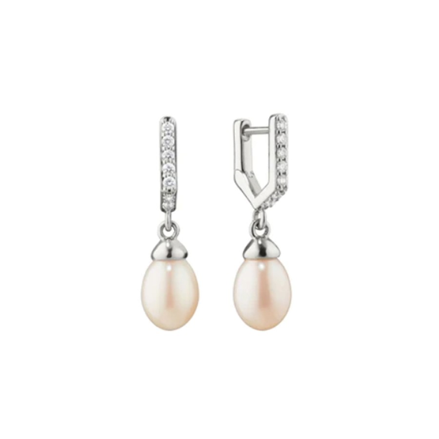 Jewelry Josephs Jewelers Home | Sterling Silver Sapphire And Pearl Earrings - Josephs Jewelers White