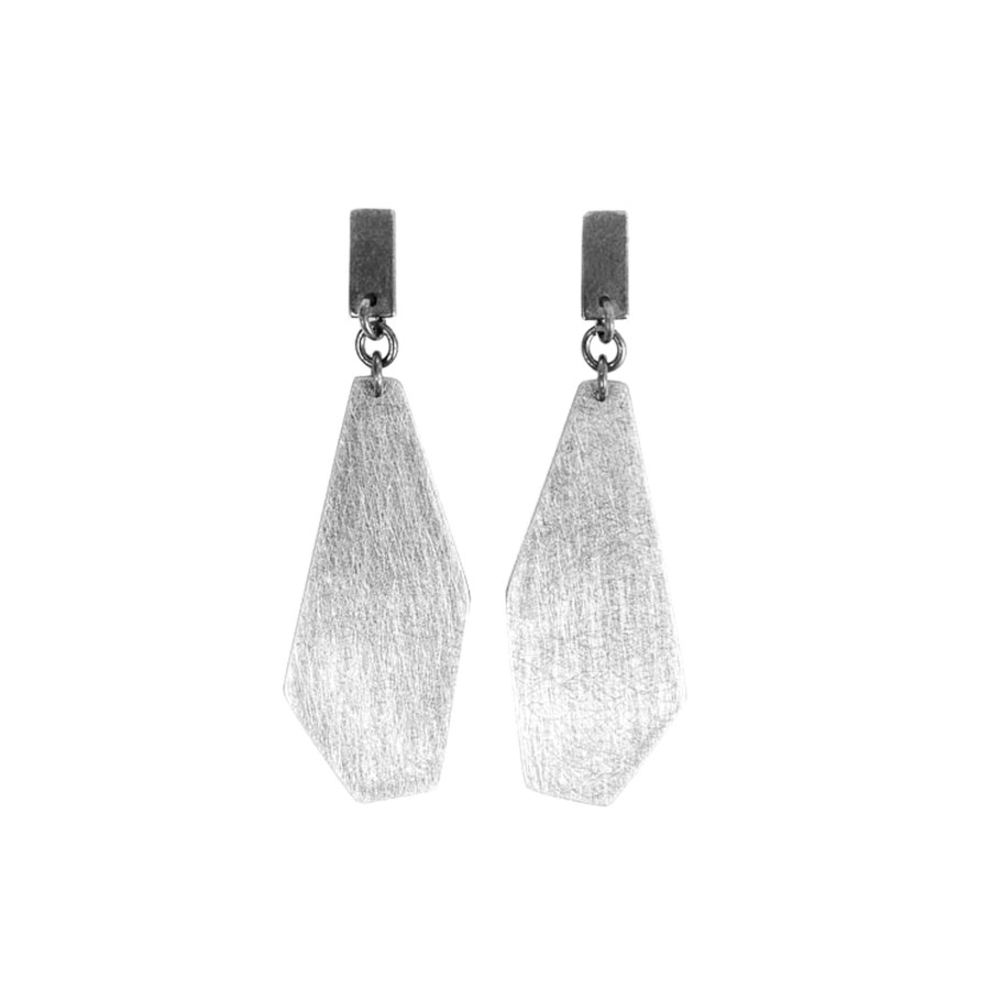 Jewelry Josephs Jewelers Home | Sterling Silver And Stainless Steel Geometric Dangle Earrings