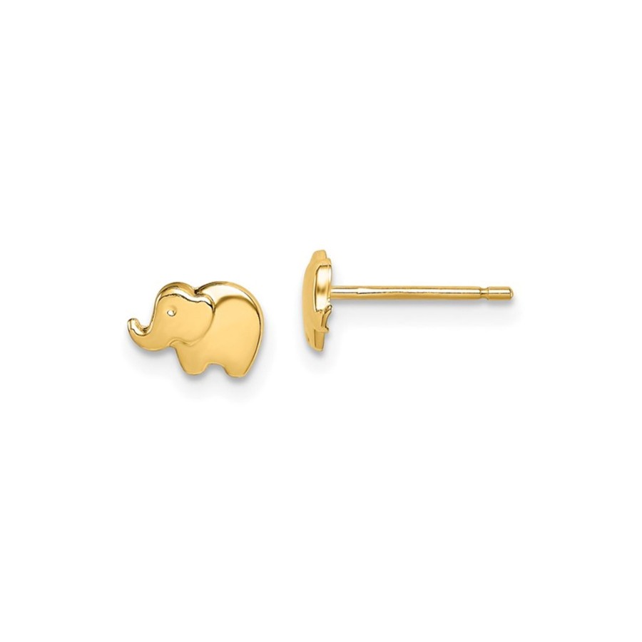 Jewelry Josephs Jewelers Home | Children'S 14K Yellow Gold Elephant Earrings