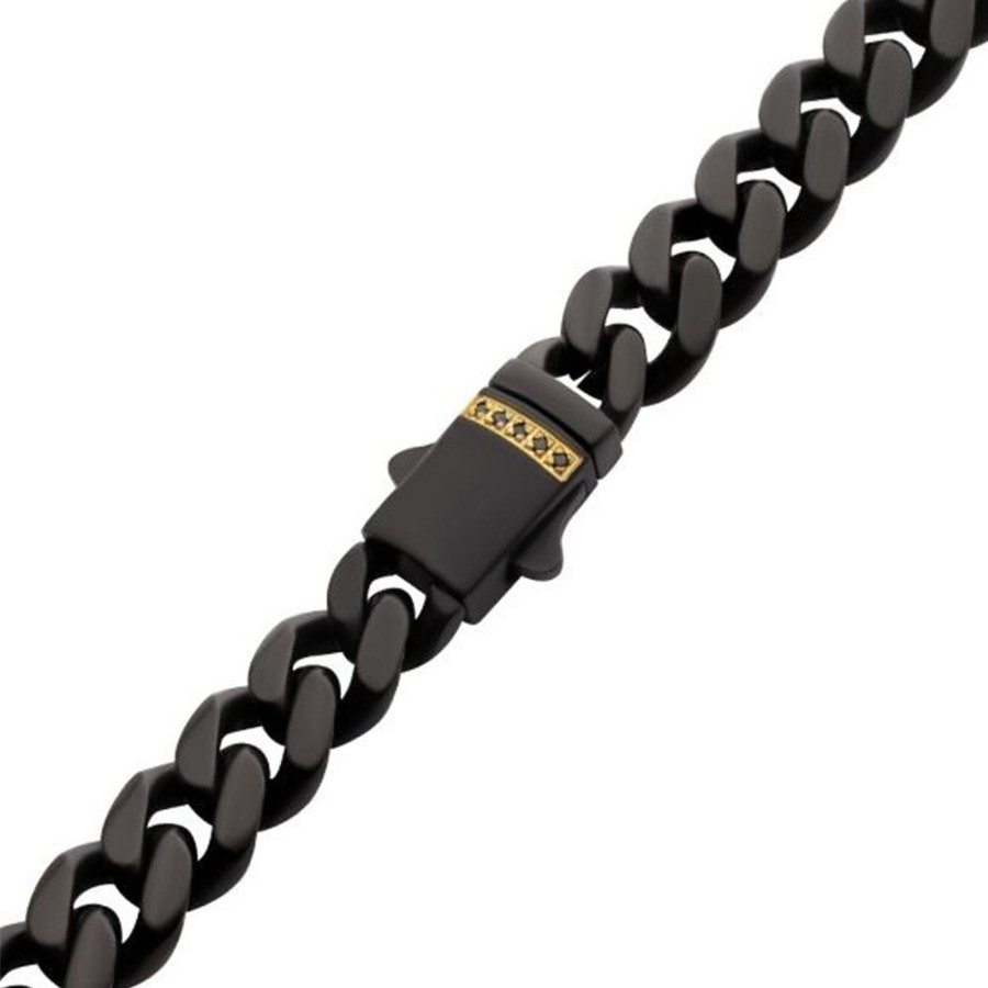 Jewelry Josephs Jewelers Home | Matte Stainless Steel 24-Inch Cuban Chain - Josephs Jewelers Black