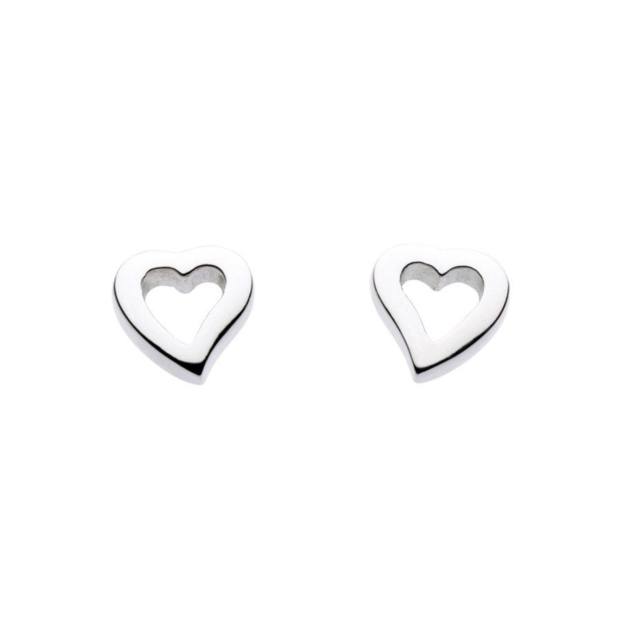 Jewelry Josephs Jewelers Home | Sterling Silver Open Heart Earrings