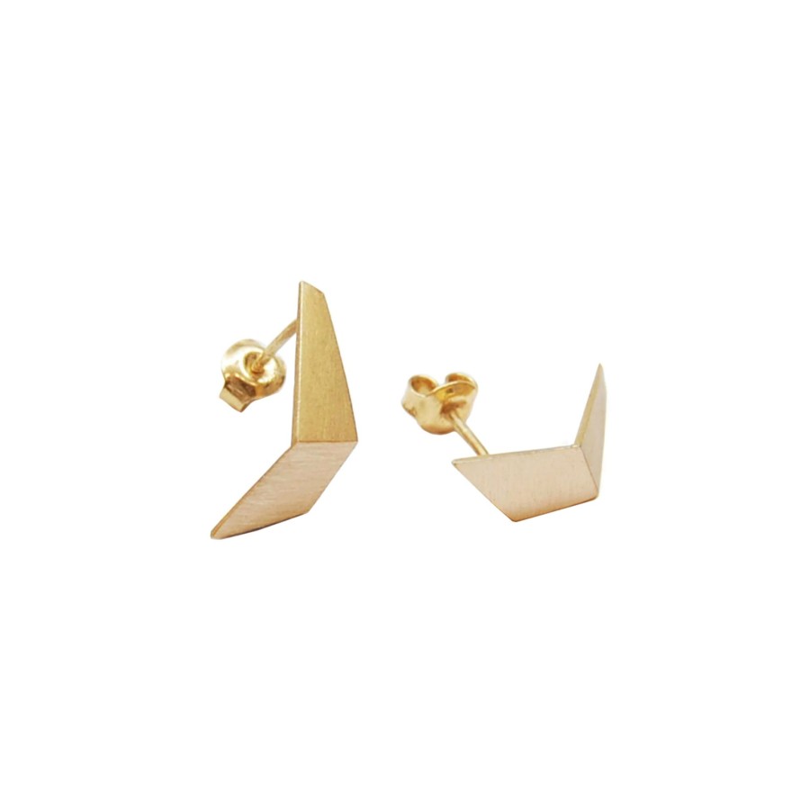 Jewelry Josephs Jewelers Home | Gold Plated Sterling Silver Geometrical Hoop Earrings - Josephs Jewelers