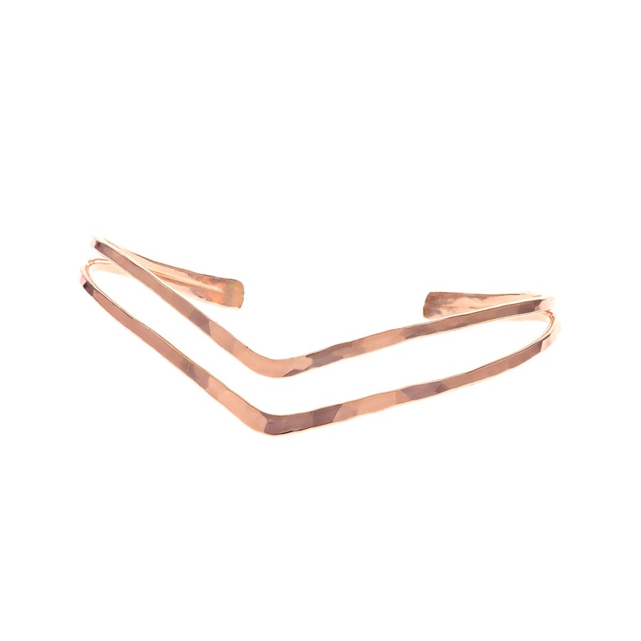 Jewelry Josephs Jewelers Home | Rose Gold Filled "V" Cuff Bracelet