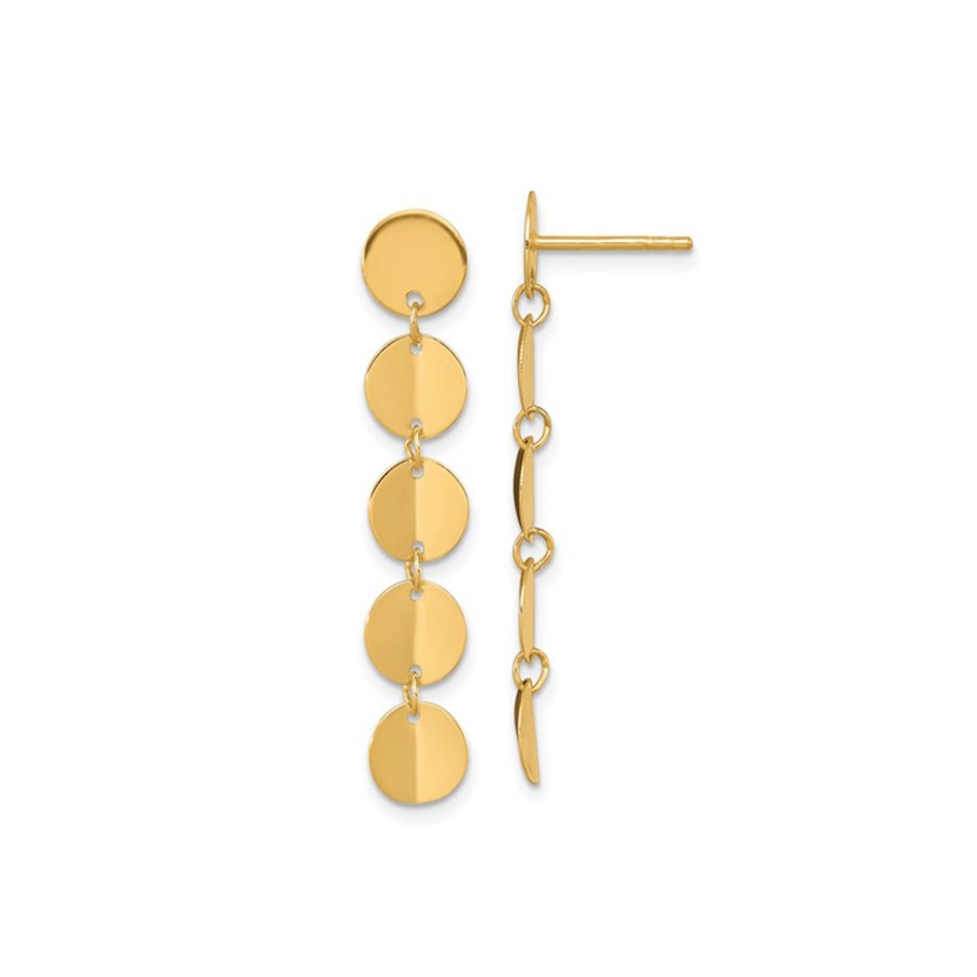 Jewelry Josephs Jewelers Home | 14K Yellow Gold 5-Circle Drop Earrings - Josephs Jewelers