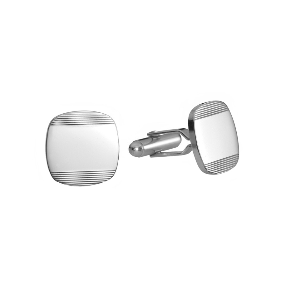 Gifts Josephs Jewelers Home | Sterling Silver Cushion Shape Cufflinks