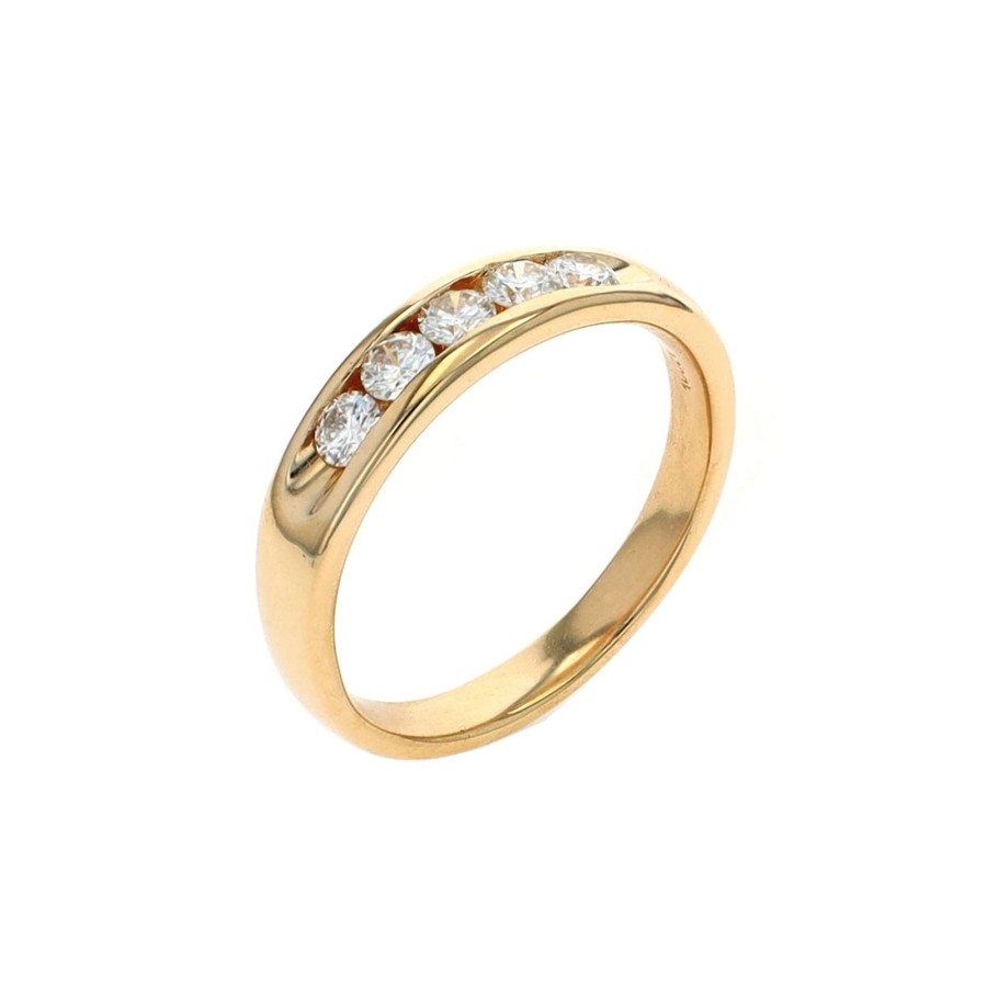 Jewelry Josephs Jewelers Home | Estate 14K Yellow Gold 1.00 Carat Diamond Wedding Band - Josephs Jewelers