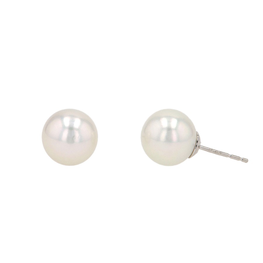 Jewelry Josephs Jewelers Home | 14K Gold Akoya Pearl Stud Earrings White