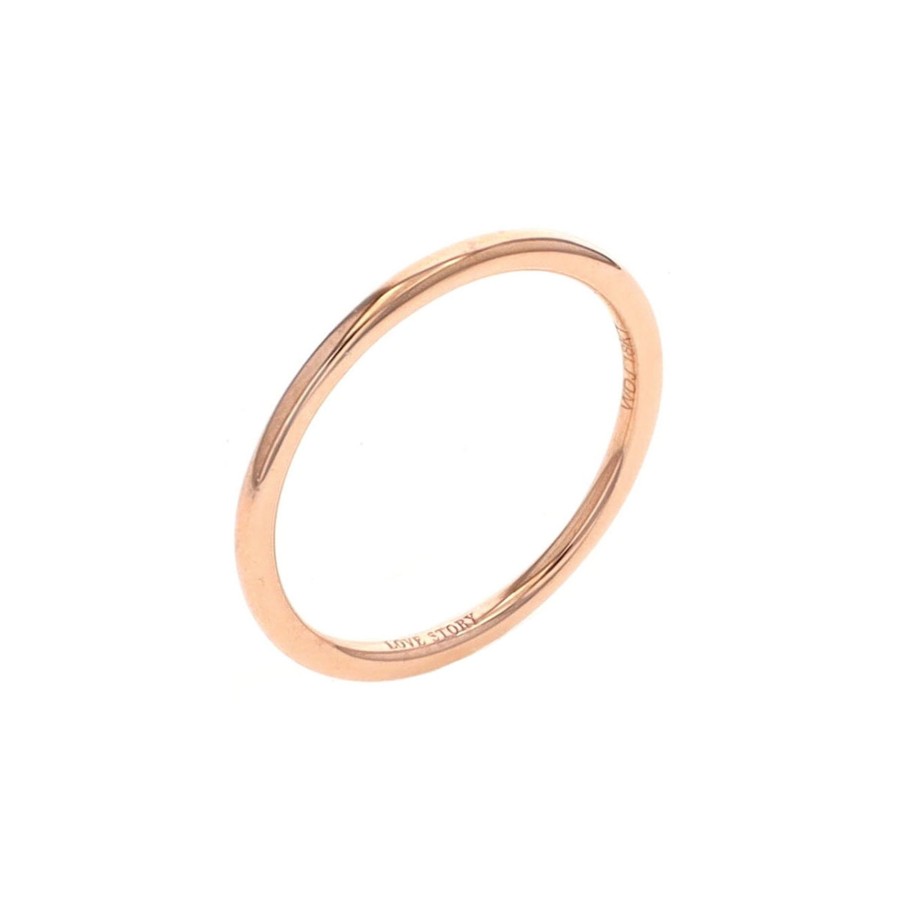 Jewelry Josephs Jewelers Home | Estate 14K Rose Gold 1.6 Mm Band - Josephs Jewelers