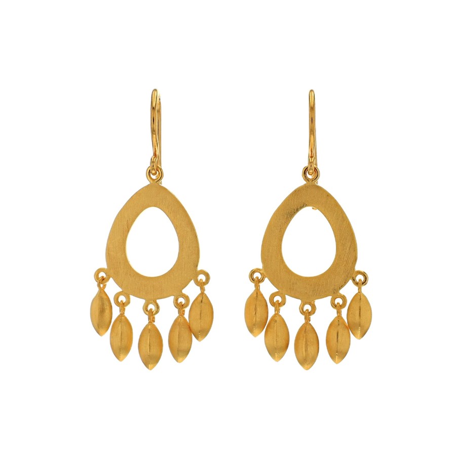 Jewelry Josephs Jewelers Home | Yellow Gold Plated Sterling Silver Bliss Dangle Earrings - Josephs Jewelers