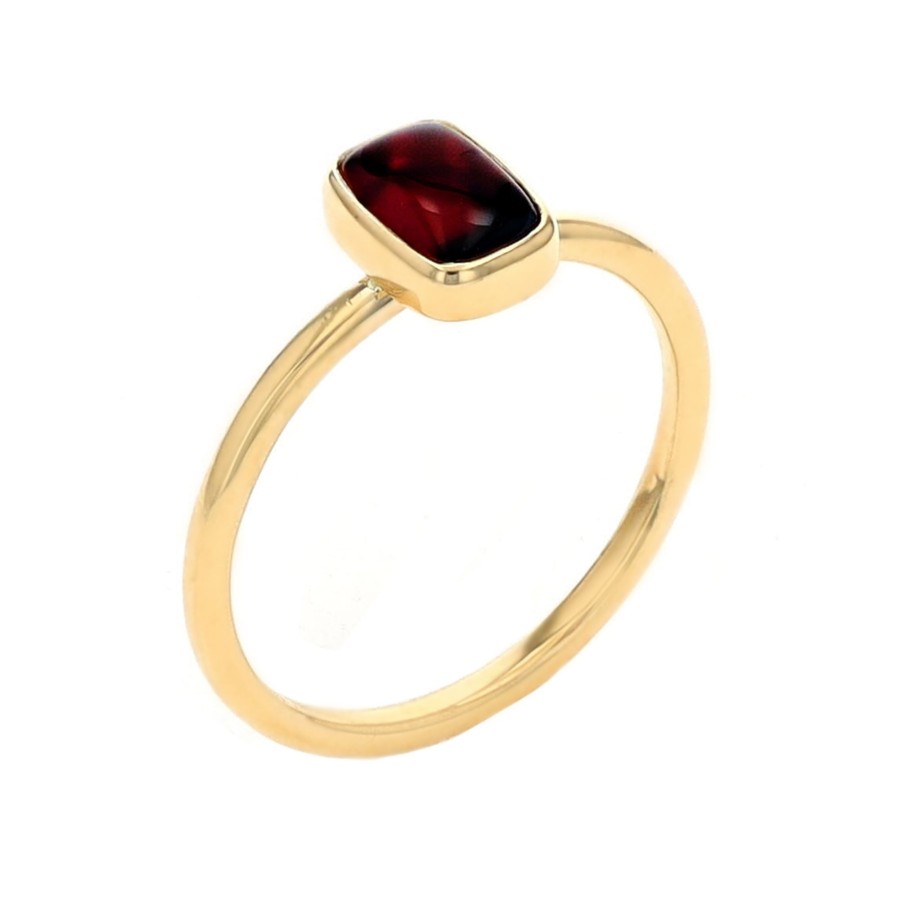 Jewelry Josephs Jewelers Home | 14K Yellow Gold Estate Garnet Ring - Josephs Jewelers Red