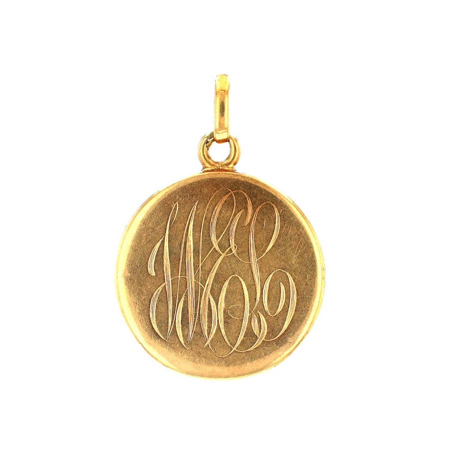 Jewelry Josephs Jewelers Home | 14K Yellow Gold Estate Lion Shield Locket - Josephs Jewelers