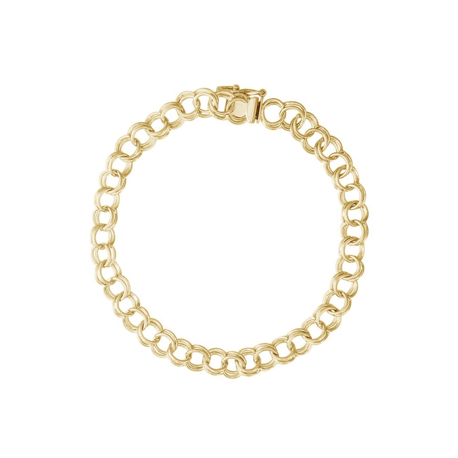 Jewelry Josephs Jewelers Home | Gold Plated Sterling Silver Classic Curb Bracelet