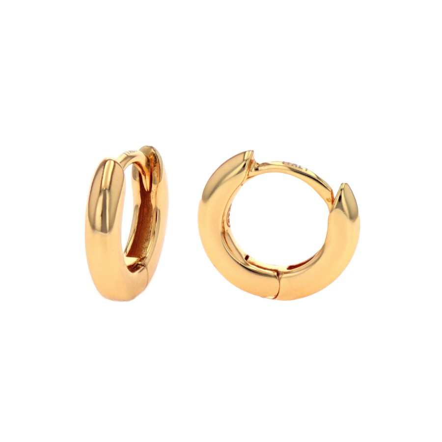 Jewelry Josephs Jewelers Home | Gold Plated Sterling Silver Hinged Huggie Hoop Earrings - Josephs Jewelers