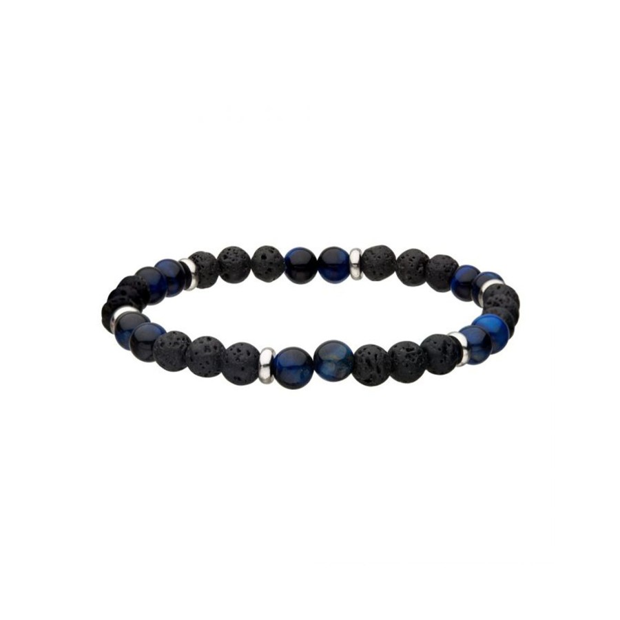 Jewelry Josephs Jewelers Home | Lava And Tiger Eye Bead Bracelet Blue