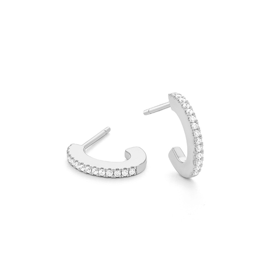 Jewelry Josephs Jewelers Home | 14K Gold 0.24 Carat Diamond Hoop Earrings - Josephs Jewelers White